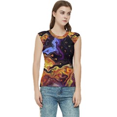 Nebula Starry Night Skies Abstract Art Women s Raglan Cap Sleeve Tee by CrypticFragmentsDesign