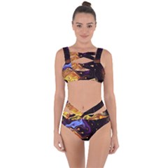 Nebula Starry Night Skies Abstract Art Bandaged Up Bikini Set  by CrypticFragmentsDesign