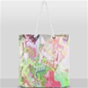 Boho Hippie Trippy Psychedelic Abstract Hot Pink Lime Green Full Print Rope Handle Tote (Large) View1