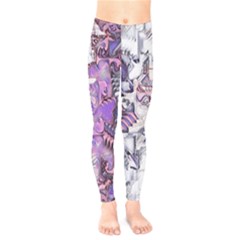 Blooming Lilacs Spring Garden Abstract Kids  Leggings by CrypticFragmentsDesign