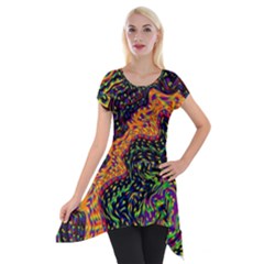 Goghwave Short Sleeve Side Drop Tunic by LW41021