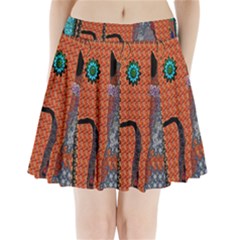 Cats Pleated Mini Skirt by LW41021
