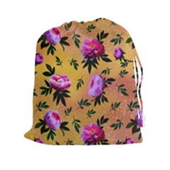 Delicate Peonies Drawstring Pouch (2xl) by SychEva
