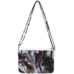 Fluid Patterns Double Gusset Crossbody Bag by kaleidomarblingart