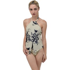Angels Go With The Flow One Piece Swimsuit by PollyParadise