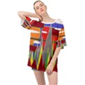 Forrest Sunset Oversized Chiffon Top View1