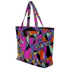 Abstract 2 Zip Up Canvas Bag by LW323