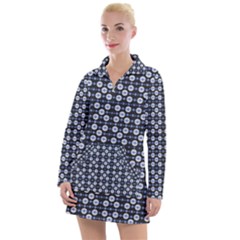 Modern Ornate Striped Pattern Women s Long Sleeve Casual Dress by dflcprintsclothing