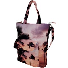 Palm Trees Shoulder Tote Bag by LW323