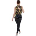 Beyou Mock Neck Chiffon Sleeveless Top View2