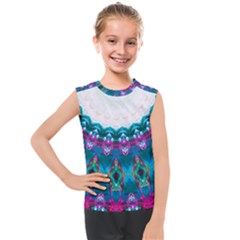 Peacock Kids  Mesh Tank Top by LW323