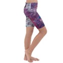 Violet feathers Kids  Lightweight Velour Cropped Yoga Leggings View3