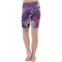 Violet feathers Kids  Lightweight Velour Cropped Yoga Leggings View4