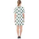 Weed at white, ganja leafs pattern, 420 hemp regular theme Sixties Short Sleeve Mini Dress View2