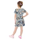Famous heroes of the kabuki stage played by frogs  Kids  Short Sleeve Velvet Dress View2
