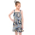 Famous heroes of the kabuki stage played by frogs  Kids  Overall Dress View1