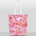Cherry Blossom Cascades Abstract Floral Pattern Pink White  Full Print Rope Handle Tote (Small) View1