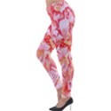 Cherry Blossom Cascades Abstract Floral Pattern Pink White  Lightweight Velour Leggings View3