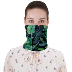 Night Banana Leaves Face Covering Bandana (adult) by goljakoff