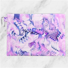 Hydrangea Blossoms Fantasy Gardens Pastel Pink And Blue Canvas Cosmetic Bag (xxl) by CrypticFragmentsDesign