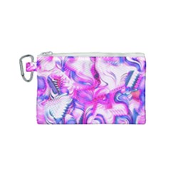 Hot Pink Fuchsia Flower Fantasy  Canvas Cosmetic Bag (small) by CrypticFragmentsDesign