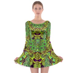 Yellowbelle Long Sleeve Skater Dress by LW323