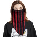 Red lines Face Covering Bandana (Triangle) View1