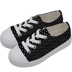 Stars On Black Ink Kids  Low Top Canvas Sneakers by goljakoff