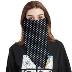 Stars On Black Ink Face Covering Bandana (triangle) by goljakoff