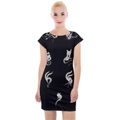 Katzen Cats Katzen Cats Cap Sleeve Bodycon Dress by WetdryvacsLair