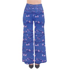 Branches With Peach Flowers So Vintage Palazzo Pants by SychEva