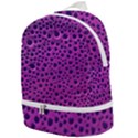 Purple Abstract Print Design Zip Bottom Backpack View1