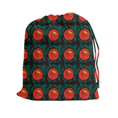 Rose Ornament Drawstring Pouch (2xl) by SychEva