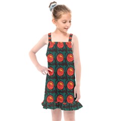Rose Ornament Kids  Overall Dress by SychEva