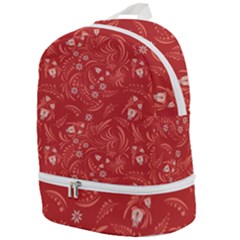Folk Floral Pattern  Flowers Abstract Surface Design  Seamless Pattern Zip Bottom Backpack by Eskimos