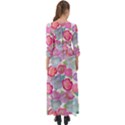 Bright, Joyful Flowers Button Up Boho Maxi Dress View2