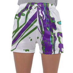Multicolored Abstract Print Sleepwear Shorts by dflcprintsclothing