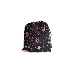 Pattern Lune Étoile Profondeur Drawstring Pouch (xs) by alllovelyideas