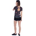 Pattern Lune étoile Profondeur Back Circle Cutout Sports Tee View2