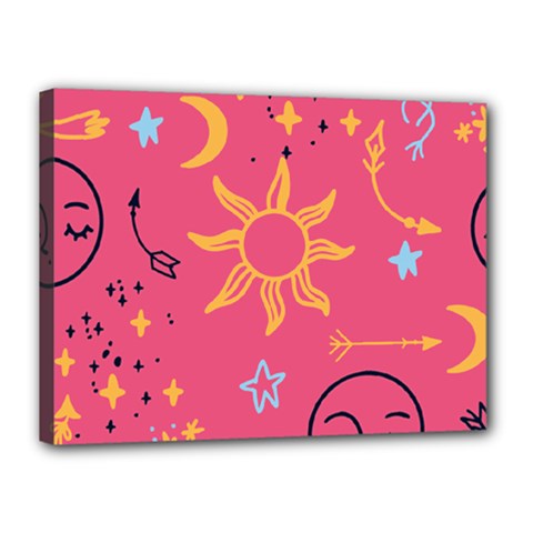 Pattern Mystic Color Canvas 16  X 12  (stretched) by alllovelyideas