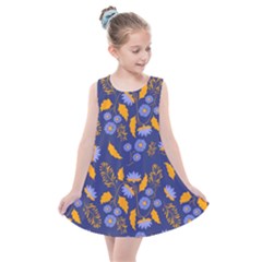 Folk Floral Art Pattern  Flowers Abstract Surface Design  Seamless Pattern Kids  Summer Dress by Eskimos