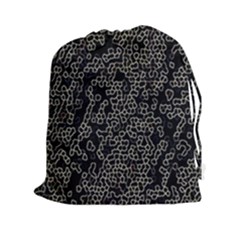 Neon Geometric Pattern Design Drawstring Pouch (2xl) by dflcprintsclothing