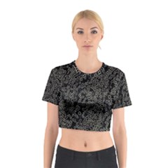 Neon Geometric Pattern Design Cotton Crop Top by dflcprintsclothing