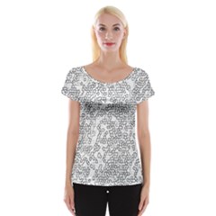 Neon Geometric Pattern Design 2 Cap Sleeve Top by dflcprintsclothing