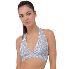Neon Geometric Pattern Design 2 Halter Plunge Bikini Top by dflcprintsclothing
