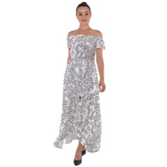 Neon Geometric Pattern Design 2 Off Shoulder Open Front Chiffon Dress by dflcprintsclothing