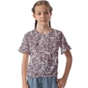 Curly Lines Kids  Cuff Sleeve Scrunch Bottom Tee View1