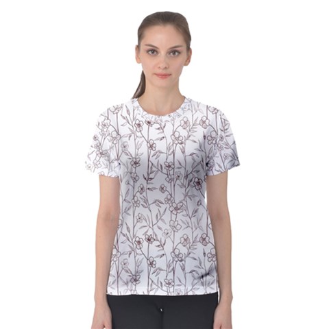 Pencil Flowers Women s Sport Mesh Tee by SychEva