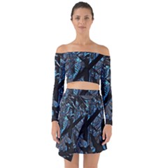 Sputnik Off Shoulder Top With Skirt Set by MRNStudios