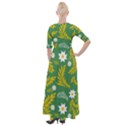 Folk flowers art pattern Floral abstract surface design  Seamless pattern Half Sleeves Maxi Dress View2